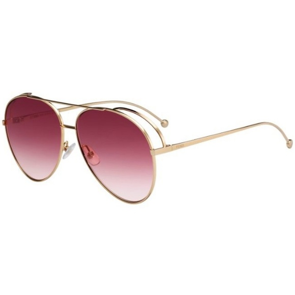 Fendi Accessories - SOLD Fendi Sunglasses Gold w/Pink Lens